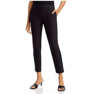 Black Pull On Ankle Pants Career Business Casual Minimalist Trousers